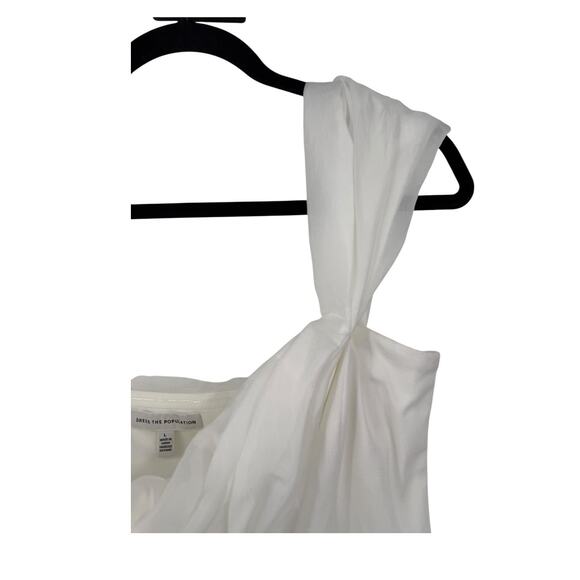 Dress the Population Olive off the shoulder cocktail minidress dress Large L - Picture 3 of 6